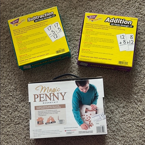 Learning Resources Addition, Subtraction Flash Cards & Magic Penny Kit LIKE NEW - Picture 4 of 9